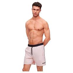 BOSS Herren Starfish Badeshorts aus recyceltem Material mit Kontrast-Logo Hellrosa S von HUGO BOSS