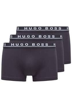 BOSS Herren Trunk 3P CO/EL Dreier-Pack Boxershorts aus Stretch-Baumwolle mit Logo am Bund,M,Blau (Open Blue 480) von HUGO BOSS