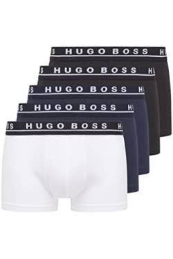 BOSS Herren Trunk 5P CO/EL Fünfer-Pack Boxershorts aus Stretch-Baumwolle mit Logo am Bund Hellblau S von HUGO BOSS