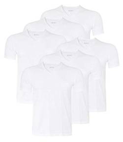 BOSS Hugo Herren T-Shirts Business Shirts V-Neck 50325389 6er Pack, Farbe:Weiß;Größe:2XL;Artikel:-100 White von HUGO BOSS