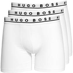 HUGO BOSS 3er Pack Cyclist BOXER SHORTS L 3 x weiss etwas länger geschnitten TRUNKS PANTS, 3x Weiß, L 52 6 von HUGO BOSS