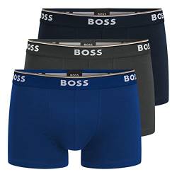 HUGO BOSS Herren Boxershorts Unterhosen 10146061 50325403 3er Pack, Wäschegröße:S, Artikel:-487 Open Blue von HUGO BOSS