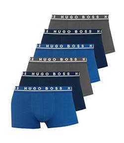 HUGO BOSS Herren Boxershorts Unterhosen 10146061 50325403 6er Pack, Wäschegröße:2XL;Artikel:-487 Open Blue von HUGO BOSS
