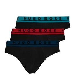 HUGO BOSS Herren Slips Briefs Unterhosen 50325402 3er Pack, Farbe:Schwarz, Wäschegröße:S, Artikel:-989 Black Mix von HUGO BOSS