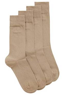 HUGO BOSS Herren Socken Strümpfe Business Allround Twopack RS Uni 50388437 2 Paar, Farbe:Beige, Größe:39-42, Artikel:-261 medium beige von HUGO BOSS