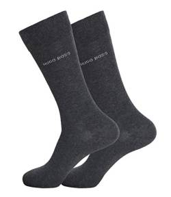 HUGO BOSS Herren Socken Strümpfe Business Allround Twopack RS Uni 50388437 4 Paar, Farbe:Grau, Größe:39-42, Artikel:-012 charcoal von HUGO BOSS