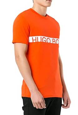 HUGO BOSS Herren T-Shirt RN Shirts Crew-Neck UV-Protection UPF 50 50407600, Farbe:Orange, Größe:XL, Artikel:-824 brigh orange von HUGO BOSS