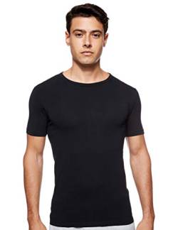 HUGO BOSS Herren T-Shirts Shirts Kurzarm Crew-Neck Slim Fit 50325407 2er Pack, Farbe:Schwarz, Größe:XL, Artikel:-001 Black von HUGO BOSS