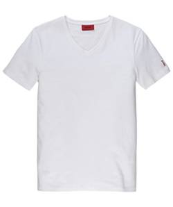 HUGO MEN T-SHIRT DOUBLE-V-STRETCH FARBE 100 WEISS von HUGO BOSS