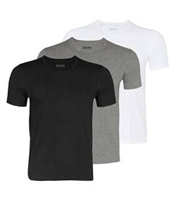 Hugo Boss 3er Pack O Neck XXL 999 Rundhals Ausschnitt T Shirts Weiss Graumeliert schwarz von HUGO BOSS