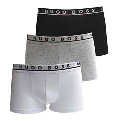 Hugo Boss Herren Boxer Shorts 3er Pack Unterwäsche Schwarz-Weiß-Grau XL von HUGO BOSS