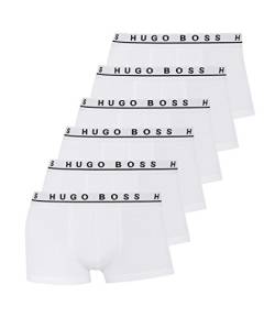 Hugo Boss Herren Boxershorts Unterhosen 10146061 50325403 6er Pack, Wäsche, L, Weiss (100) von HUGO BOSS