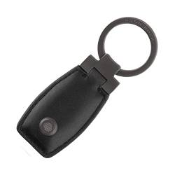Hugo Boss Schlüsselring Executive Gun mit Anhänger aus Leder Schwarz, Edelstahl dunkel verchromt, elegantes und modisches Accessoire, HAK004D von HUGO BOSS