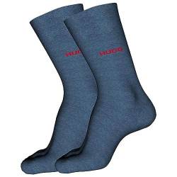 HUGO Herren 2P Rs Uni Colors Cc Regular Socks, Open Blue469, 39-42 von HUGO