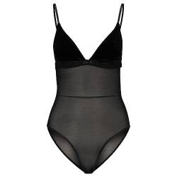 BOSS Women Bodysuit Velvet Black1, S von HUGO