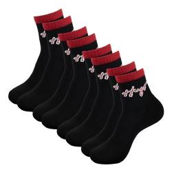 HUGO 4 Paar Herren Socken Quartersocks SH Rib Varsity CC, Farbe:Schwarz, Größe:43-46, Artikel:-001 black von HUGO