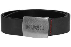 HUGO 50486668-001 Herrengürtel Leder Schwarz Gro von HUGO