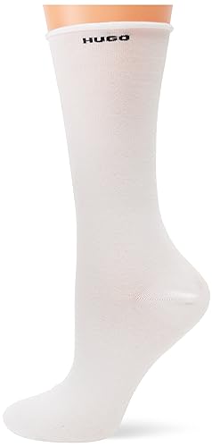 HUGO Damen 2P Rs Uni Cc W Regular Socks, White100, 35-38 von HUGO