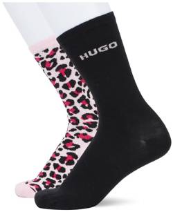 HUGO Damen 2p Leo Cc W REGULAR SOCKS, Light/Pastel Pink681, 36-42 EU von HUGO