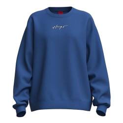 HUGO Damen Classic Crew_1 Sweatshirt, Medium Blue420, S EU von HUGO