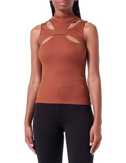 HUGO Damen Deurybia Jersey Top, Open Brown244, L EU von HUGO