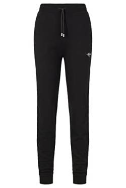 HUGO Damen Easy Jogger Jogginghose aus Baumwoll-Terry mit Beinbündchen und Logo-Stickerei Schwarz L von HUGO