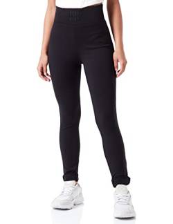 HUGO Damen Hinini Skinny-Fit Leggings mit Oversize-Logo am Bund Schwarz 36 von HUGO