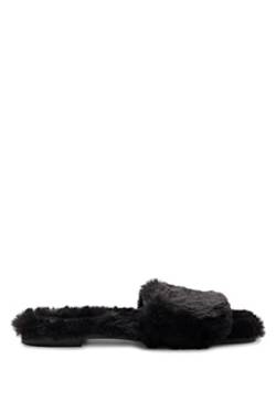 HUGO Damen Lola Slipper-Fur Hausschuh Black1 41 von HUGO