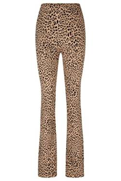 HUGO Damen Narle 1 Leggings aus Jacquard-Jersey mit Leoparden-Muster und ausgestelltem Bein Gemustert M von HUGO