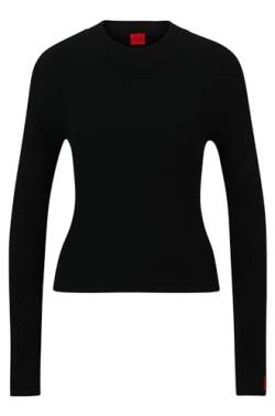 HUGO Damen Sanduz Knitted_Sweater, Black1, Large EU von HUGO