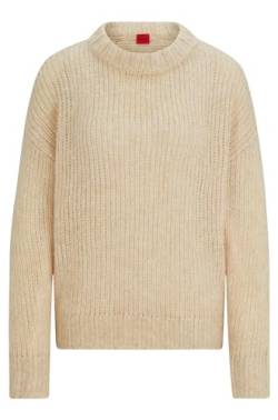 HUGO Damen Sloos Knitted Sweater, Light Beige270, M EU von HUGO