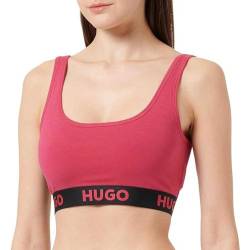 HUGO Damen Sporty Logo Bralette, Medium Pink663, S EU von HUGO