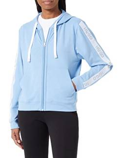 HUGO Damen Sporty Logo_jacket LOUNGEWEAR JACKET, Light/Pastel Blue451, L EU von HUGO