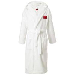 HUGO Damen Terry_hooded DRESSING GOWN, White100, L EU von HUGO