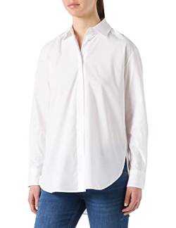 HUGO Damen The Boyfriend Shirt Bluse, White100, 34 EU von HUGO