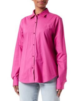 HUGO Damen The Essential Shirt Blouse, Dark Pink652, 42 EU von HUGO