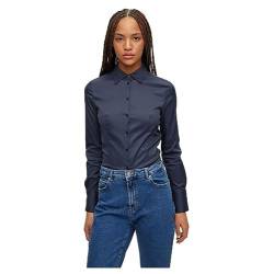 HUGO Damen The Fitted Shirt Blouse, Open Blue464, 38 EU von HUGO