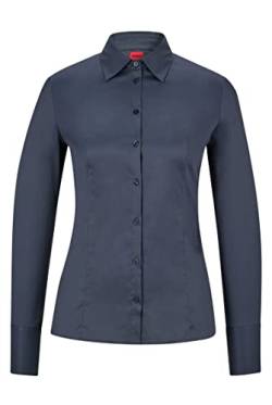 HUGO Damen The Fitted Shirt Blouse, Open Blue464, 40 EU von HUGO