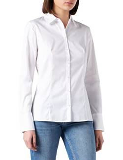 HUGO Damen The Fitted Shirt Bluse, Weiß (White100), 34 EU von HUGO