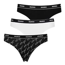 HUGO Damen Triplet Thong Stripe, Black4, L EU von HUGO
