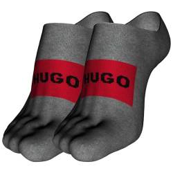HUGO Herren 2P Lowcut Label Col Invisible Socks, Medium Grey31, 40-46 von HUGO