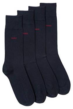 HUGO Herren 2P RS UNI CC Socken, 2per pack Blau (Dark Blue 401), 39/42 (Herstellergröße: 39-42) von HUGO