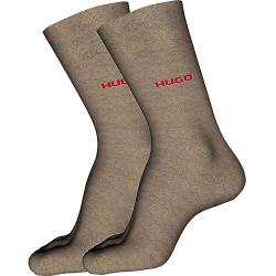 HUGO Herren 2P Rs Uni Colors Cc Regular Socks, Open Brown242, 39-42 von HUGO
