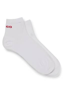 HUGO Herren 2P SH LOGO CC Zweier-Pack kurze Socken mit Logos Weiß 43-46 von HUGO