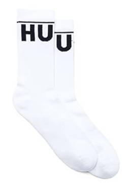 HUGO Herren 2p Qs Rib Iconic Cc Sneakersocken, New - White100, 35-38 EU von HUGO