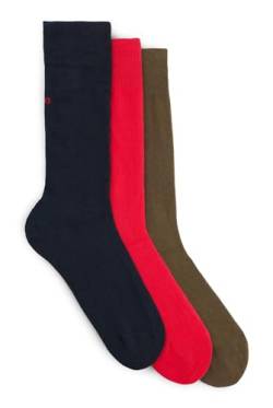 HUGO Herren 3P RS UNI CC Mittelhohe Socken mit Logo-Details im Dreier-Pack Gemustert 35-38 von HUGO