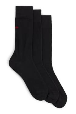 HUGO Herren 3P RS UNI CC Mittelhohe Socken mit Logo-Details im Dreier-Pack Schwarz 43-46 von HUGO