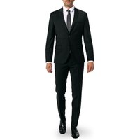 HUGO Herren Anzug schwarz Schurwoll-Stretch Slim Fit von HUGO