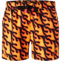 HUGO Herren Badeshorts orange Mikrofaser Mit Prints von HUGO