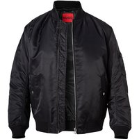 HUGO Herren Blouson schwarz Mikrofaser unifarben von HUGO